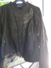 Motorrad Lederjacke, orginal Harley Davidson Deutschland Damen gr XXL 