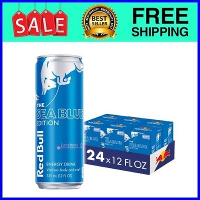 Red Bull Sea Blue Edition 12 oz 24-Pack Ships from USA