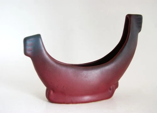 Van Briggle Pottery Mulberry Vase, Gondola Boat