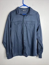 Arcteryx Shirt Adult Men’s Large Blue Lattis Flannel Long Sleeve Button Up EUC