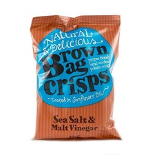 Brown Bag Crisps | Sea Salt And Vinegar | 20 x 40G
