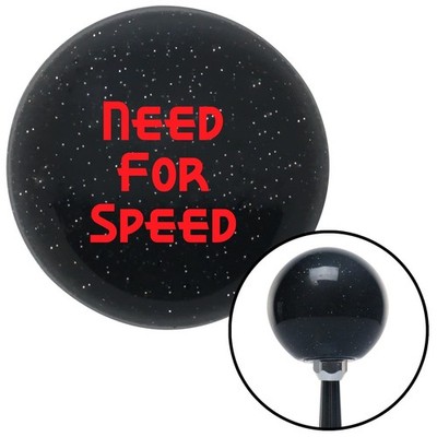 Red Need For Speed Black Metal Flake Shift Knob w/ M16x1.5 Insert Shifter Auto