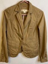 J. Crew Womens Khaki Weathered Broken in Chino Classic Twill Cotton Blazer Sz 2