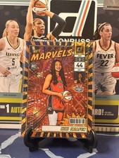 2025 WNBA Donruss #16 Kiki Iriafen WAS Mystics Net Marvels Orange Fireworks #/75