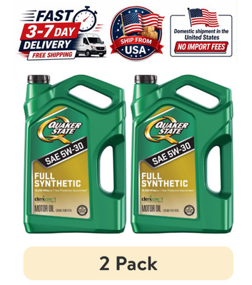 (2 Pack) Quaker State Full Synthetic 5W-30 Motor Oil 5 Quart