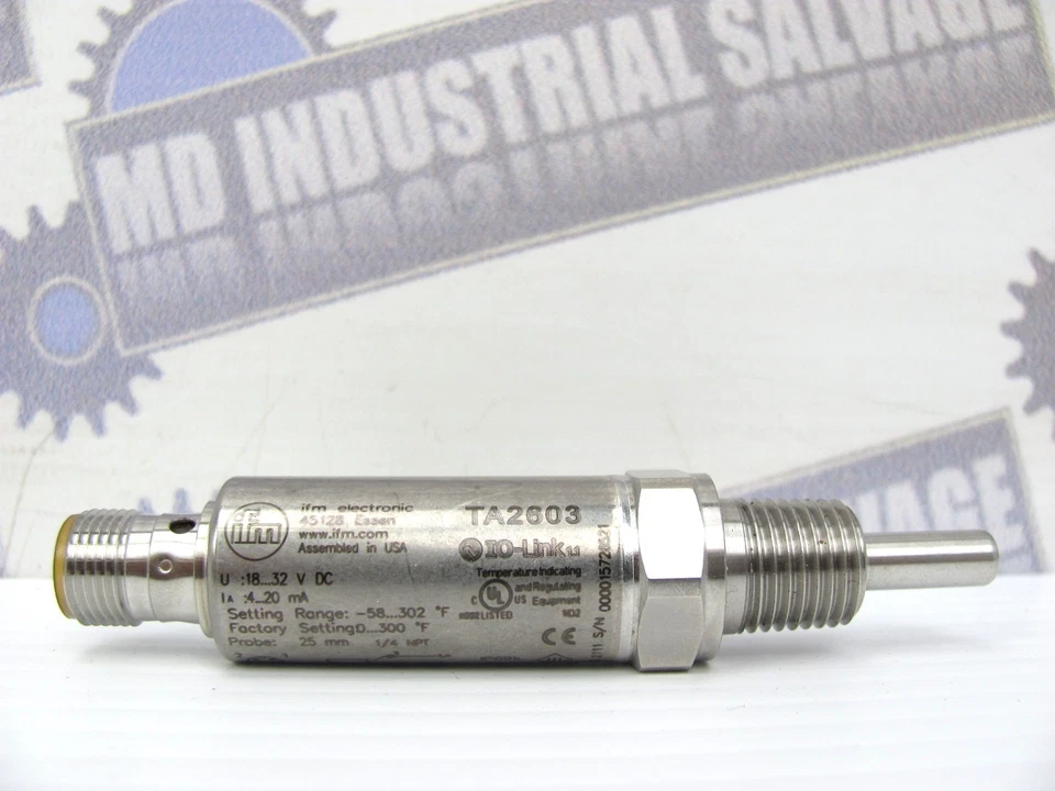 IFM - TA2603 - Temperature Transmitter -58 to 302°F - 18-32VDC - Output 4-20mA - Image 3 of 4
