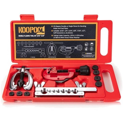 Double & Single Flaring Tool Kit with Tube Cutter