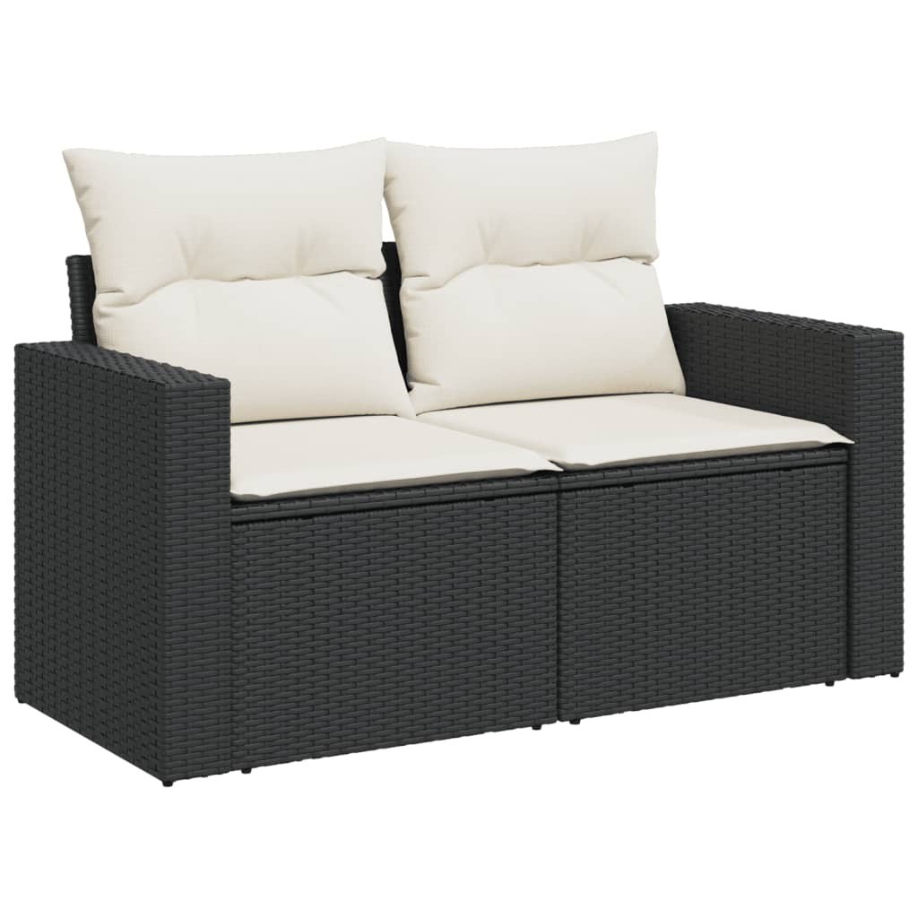 Garden Sofa Set Black Poly Rattan Large Modular Garden Sofa Set