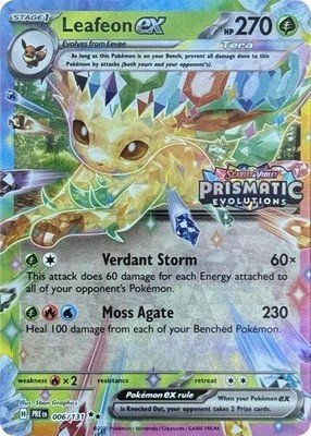 Leafeon EX 006/131 Prismatic Evolutions STAMPED Promo SEALED Pokemon 2025