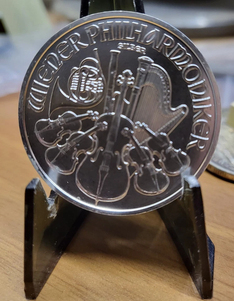 2023 AUSTRIA 1 oz Filarmonica di Vienna   Oncia argento Silver 999 - Immagine 2 di 2