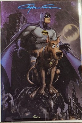 BATMAN SCOOBY DOO MYSTERIES #12 CLAYTON CRAIN WRAPAROUND FOIL NYCC SIGNED COA NM