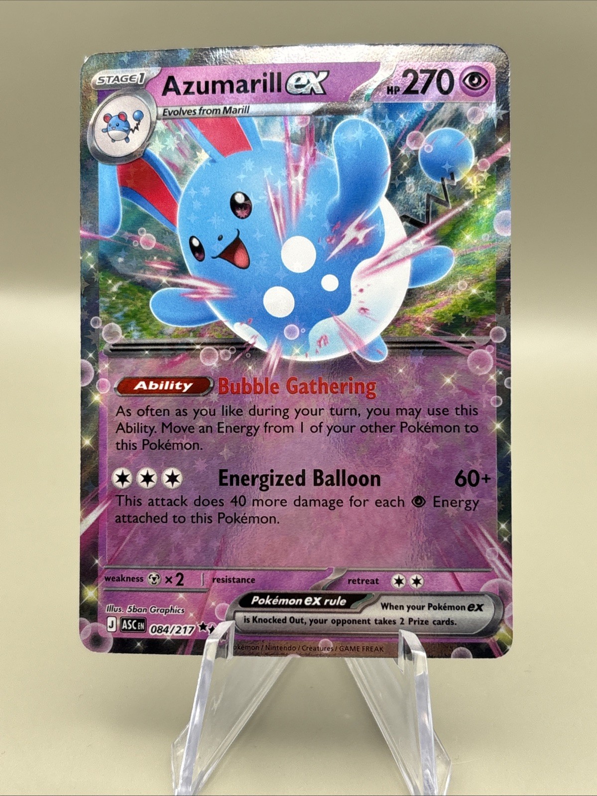 Azumarill ex 084/217 Me: Ascended Heroes Holo