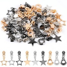 45 PCS 5 Zipper Repair Kit Zinc Alloy Slider Replacement Star Metal Pull