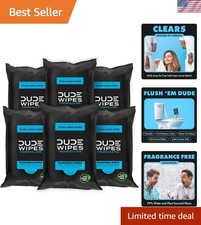 Extra Large Flushable Wipes Travel Pack - 108 Count, Unscented  Hypoallergenic