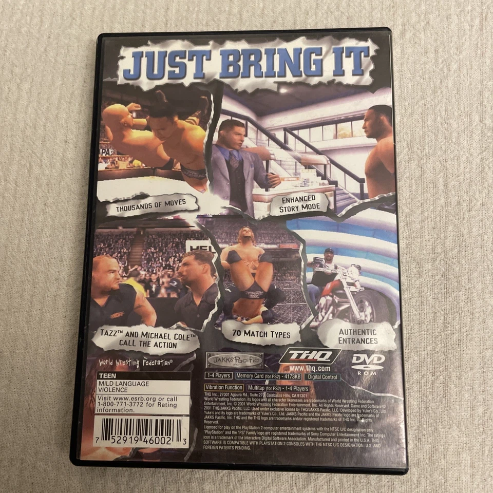 WWE SmackDown! Just Bring It (2002, Sony Playstation 2 PS2) CIB Complete - Image 2 of 4