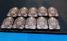 Here Lies All the   I Give Tombstone Beads 10 Count