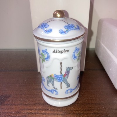 NIB Lenox 1993 The Spice Carousel Porcelain Jar with Lid  ALLSPICE