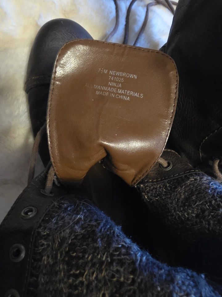 Botas de Combate Madeline Niña Marrón Grunge Talla 7.5 Foto 2 de 4