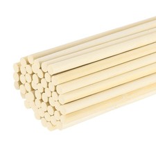 Wooden Dowel Rods, 10cm/4" Round Dowel Rod, 5mm/0.2" Stick, 50 Pack