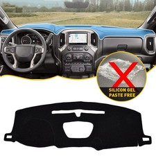 For Chevrolet Silverado 1500 2500 3500 Dash Cover Mat Dashmat 2019 - 2021 Black