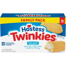 Hostess Twinkies Snack Cakes,Sweet, Creamy Filling on The Inside, Soft Cake 16ct