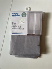 Simply Essential Sheer Voile Window Curtain Panel Rod Pocket 59" x 84