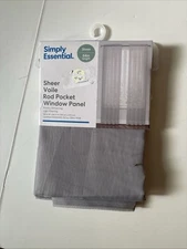 Simply Essential Sheer Voile Window Curtain Panel Rod Pocket 59" x 84”