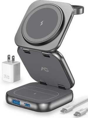 5 in 1 Wireless Charger for MagSafe iPhone Apple Watch AirPods 35W Foldable