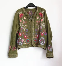 NEW Johnny Was Linen Bolero Jacket Gloria, Size XL, Boho Chic, Gorgeous!