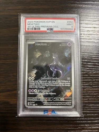 Pokemon 2023 Mewtwo 052 Holo Black Star Promo 151 Ultra-Premium Collection PSA 9
