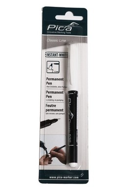 Pica Classic Instant White Permanent Marker weiß - Rundspitze 1-2 mm Makierstift