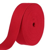 Baumwollband 2 Zoll 15.3 Yard Polyester Baumwollband Riemen Rot