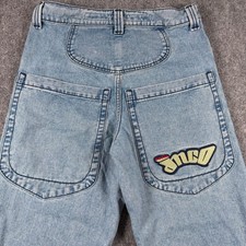 JNCO The Low Down Jeans Mens 32x30 Blue Antique Wash Wide Leg J169D1 Skater