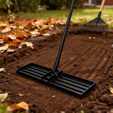 Lawn Leveling Rake Level Lawn Tool with 79" 2m Steel Extended Handle Adjustable