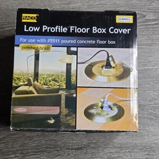 Hubbell Raco Rac5500kit Floor Box Cover Round 2 Gangs, 6-1/4 In W 3/8 In H Brass