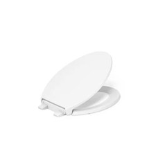 KOHLER Border Elongated ReadyLatch Quiet-Close Toilet Seat White K-24495-A-0