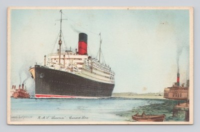 Postcard R.M.S. Laconia Steamship Cunard Line Unposted ~ 1935