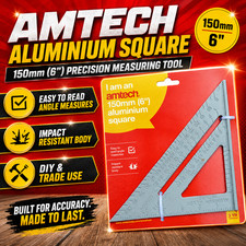 Amtech 6" Aluminium Rafter Square 150mm Set Square Mitre Measuring Tool DIY