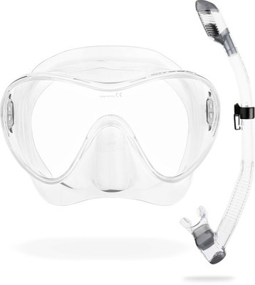 F1 & Supernova Dry Mask & Snorkel Kits, Clear/Silver