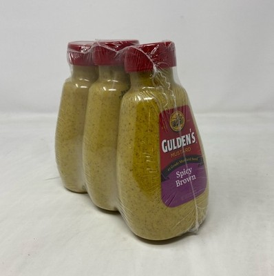 Gulden's Spicy Brown Mustard - 8 oz Squeeze Bottles, 3-Pack Brown