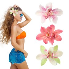 Hawaiian Flower Hair Clips, 3 Pcs Cute Hibiscus Hair Clip for Women and Girls...