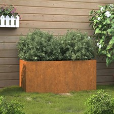 WALPLUS Planter 62x30x29 cm Corten Steel Garden Plant Container