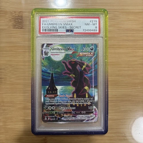 2021 POKEMON SWORD & SHIELD EVOLVING SKIES SECRET FULL ART/UMBREON VMAX PSA 8