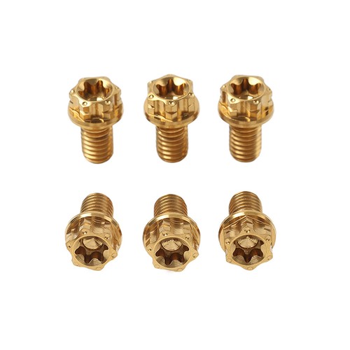 6 Piezas Tornillos Titanio Torx Cabeza Brida Tornillo M8x30mm Dorado Para Moto - Imagen 10 de 12