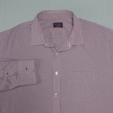 UNTUCKit Dress Shirt Mens XL Red Blue Plaid Wrinkle-Free Button-Up Long Sleeve