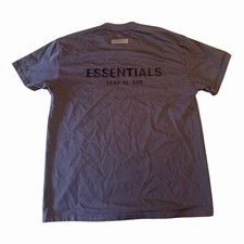 Fear of God Essentials T-Shirt Black Stretch Limo Mens Size Medium Oversized