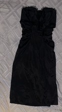 Xscape By Joanna Chen Black Strapless Sweetheart Bow Evening Cocktail Dress 6
