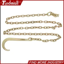Findmall Grade 70 5/16 x 10 FT Tow Chain 15" Mini J Hook Recovery Wrecker Axle