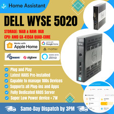 Dell Wyse 5020 Thin Client 8GB RAM Home Assistant OS Plug & Play Home Server Hub