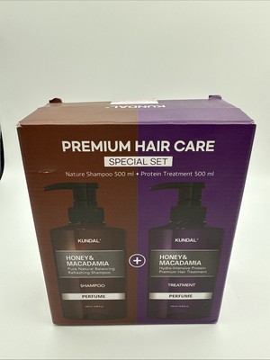 Kundal Honey & Macadamia Premium Shampoo and Treatment Hair Care Opened + New